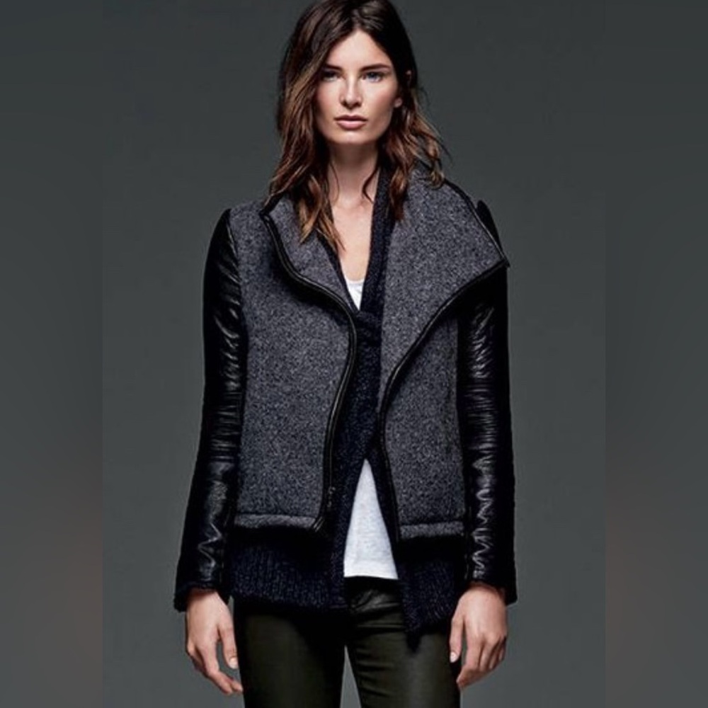 Banana Republic Moto Boucle leather jacket 2014 Marissa Webb Collection
